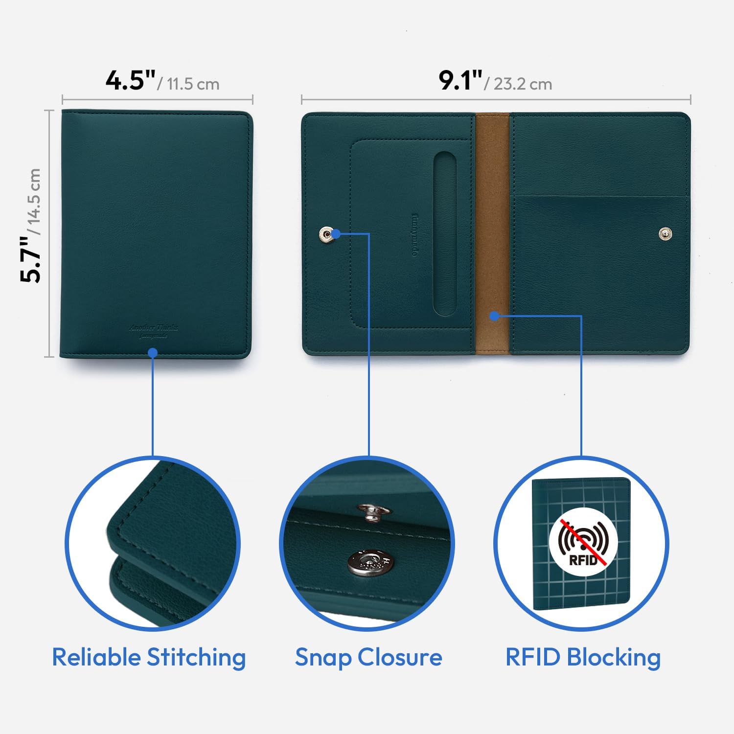 carrotez Family Travel Document Organizer – Premium RFID Blocking Leather Passport Holder & Wallet