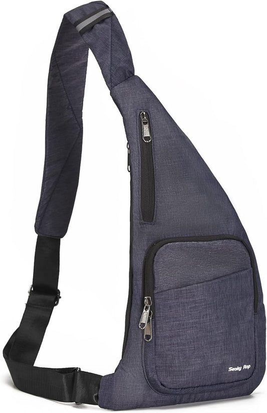 Seoky Rop Waterproof Sling Bag Crossbody Bag for Men Women Slim Hidden Anti-Thief Travel Personal Pocket Blue