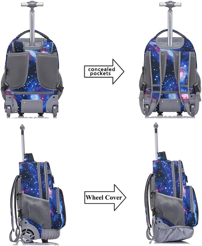 Tilami Rolling Backpack 18 inch Boys and Girls Laptop Backpack