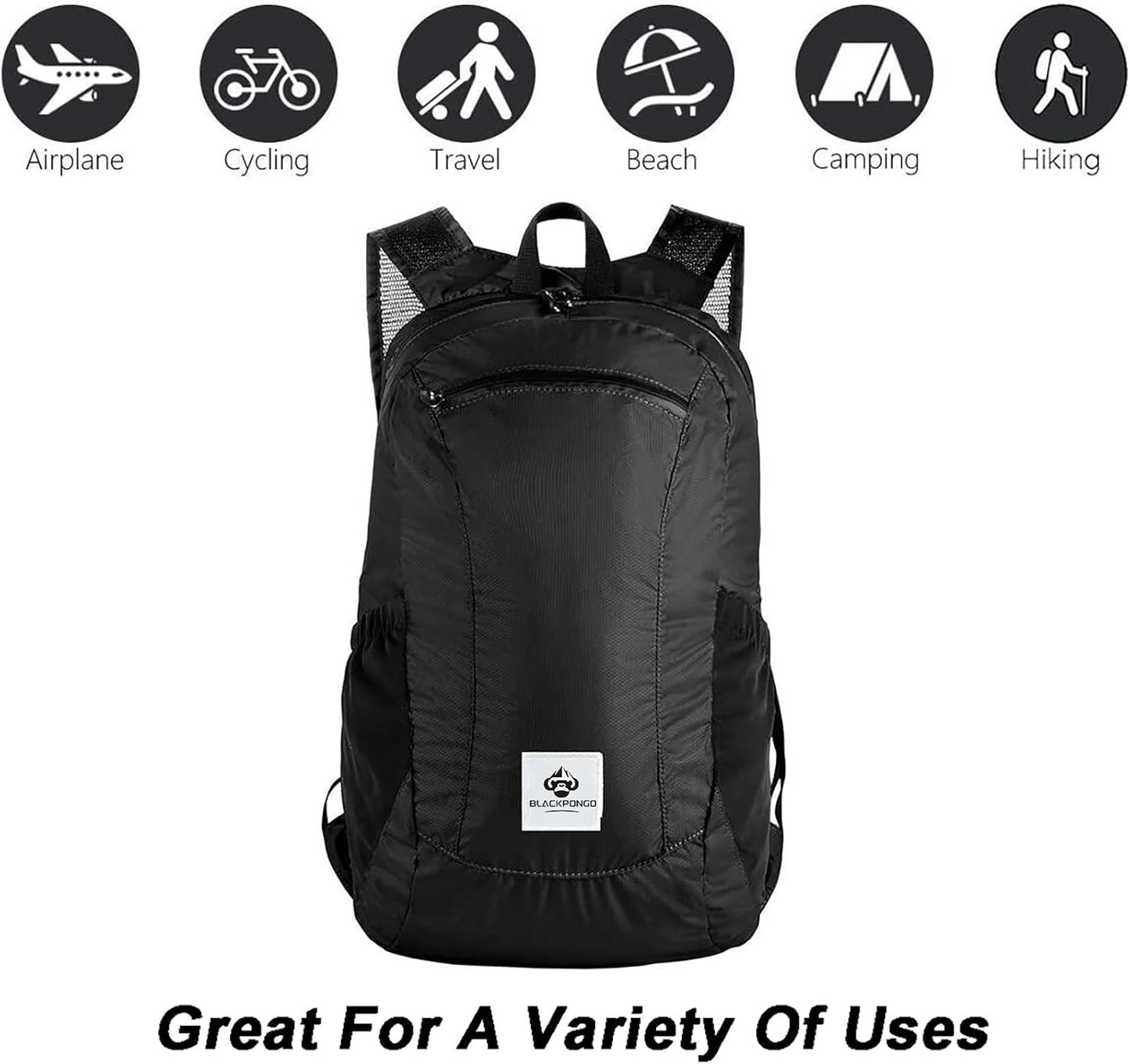 Small Backpack 18L Lightweight Packable Backpack for Travel, Airplane Travel Hiking Daypack (Green)