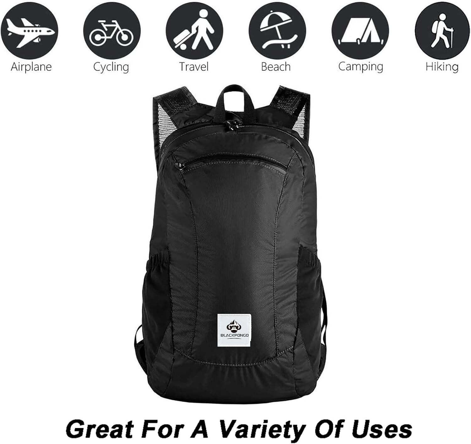 Small Backpack 18L Lightweight Packable Backpack for Travel, Airplane Travel Hiking Daypack (Green)