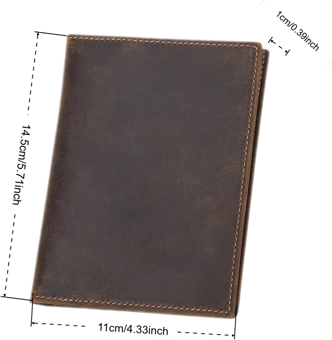 HIDO RFID Passport Holder for Travel, Leather Travel Wallet with Airtag Slot & RFID Blocking