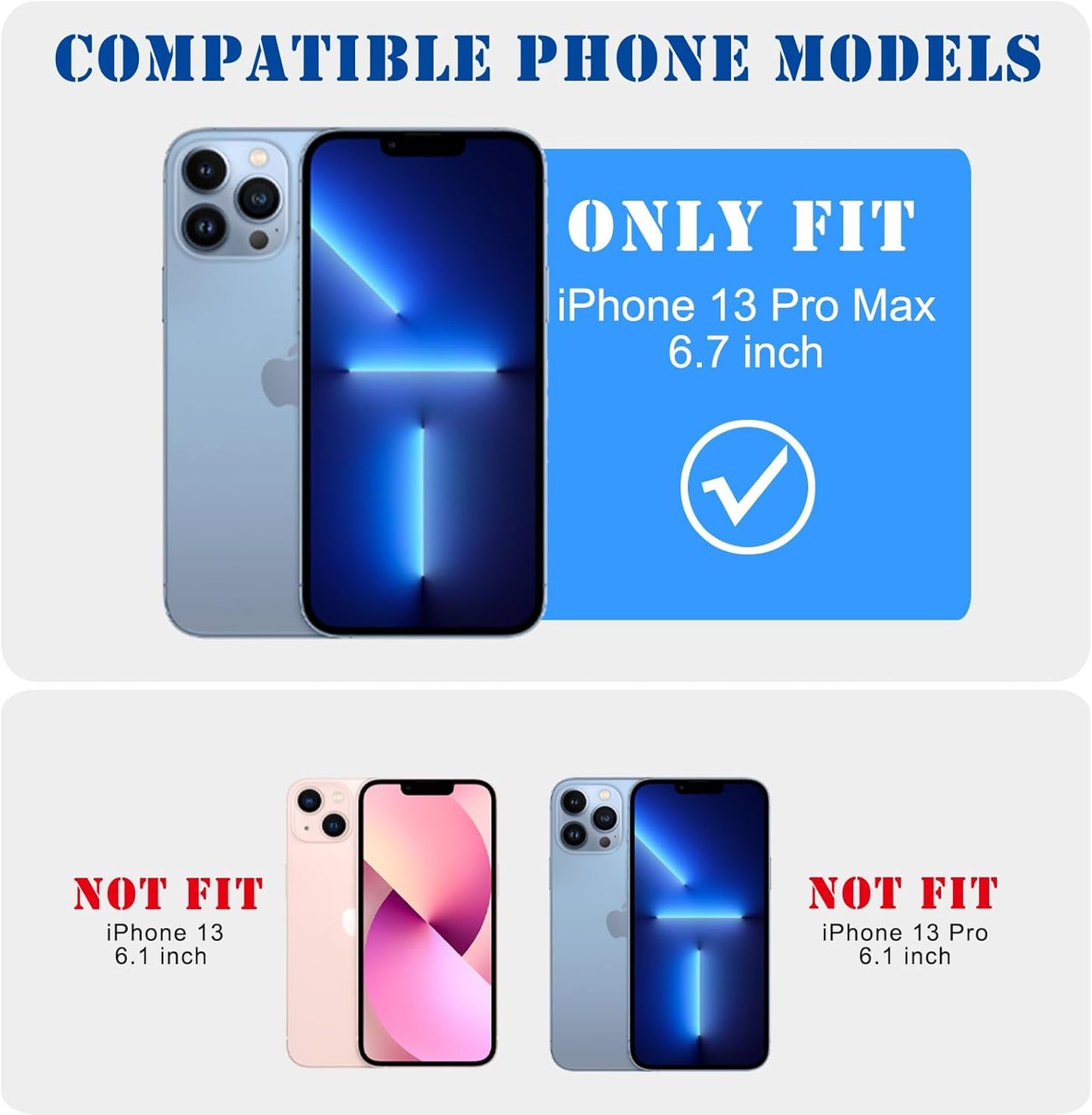 for iPhone 13 Pro Max Case, Vintage Camo Pattern Design for Men Boys Teens, Cool Camouflage Shockproof Protective Cover for Girls Women - White