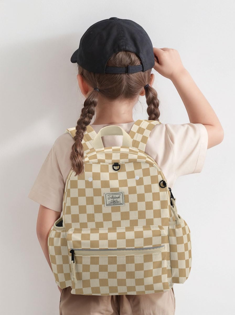 Corduroy Kids Backpack for Boys Girls 6-10: Girls Backpacks for Elementary Kindergarten 15” H Fit
