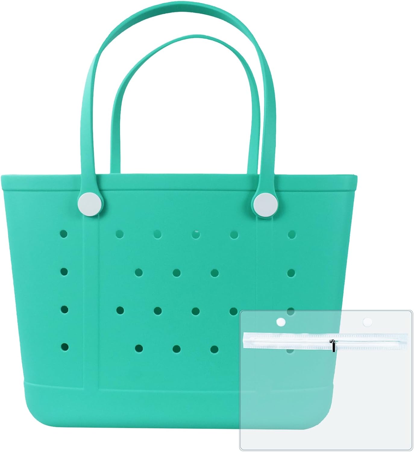 Medium Beach Bag, Waterproof Rubber Beach Bag, Washable Open Tote Bag Durable Tote Travel Bags for Outdoor Sport
