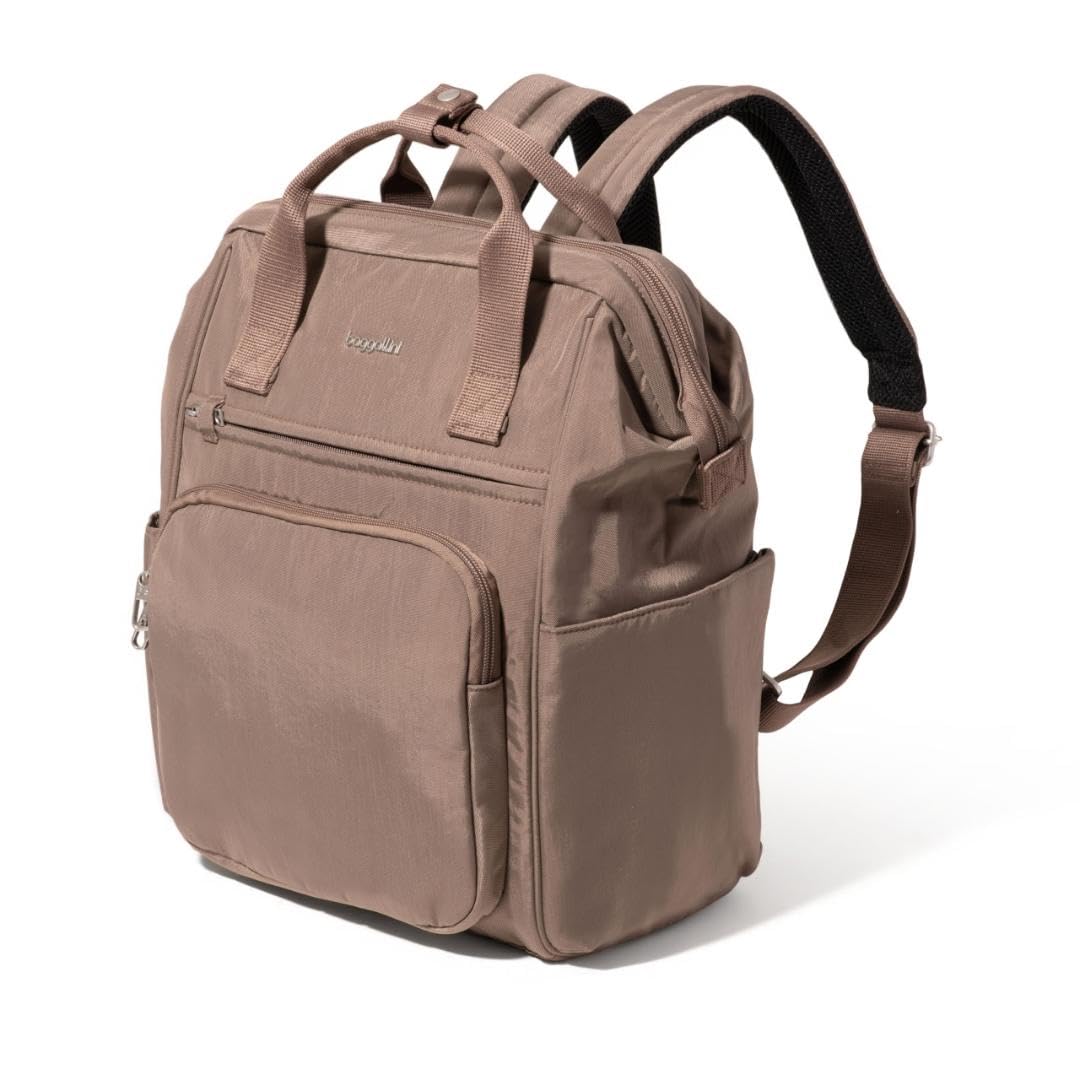 Baggallini Securtex Anti-Theft Windsor Backpack for Travel, Work & College, RFID & Locking Zipper