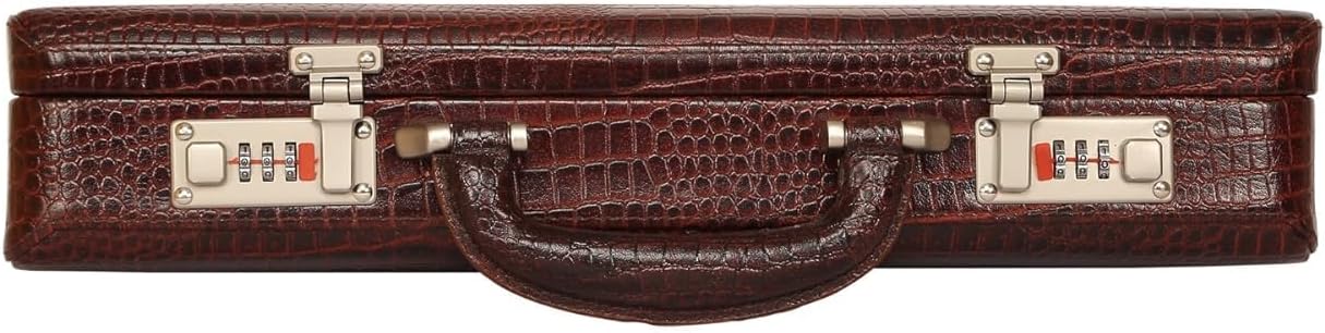 Full Grain Leather Briefcase Attache Case For Unisex Size L17xW3xH12 Inches Briefcase Bag