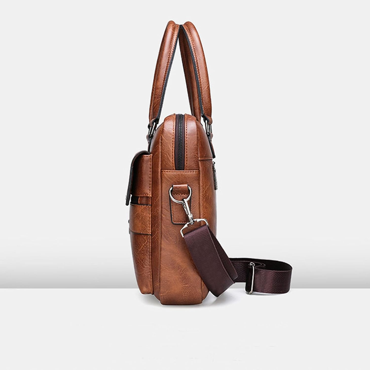 leather Laptop Bag for Men 16 inch Laptop Briefcase Waterproof,Handbags Shoulder Crossbody Bag