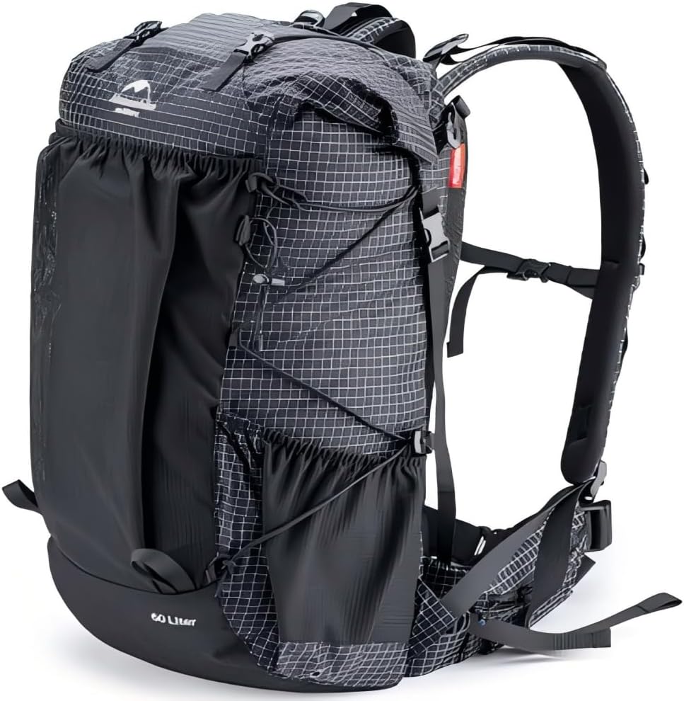 Naturehike Rock-40L/60L+5L Internal Frame Hiking backpacking backpack, Camping Waterproof Bag, Ultralight Outdoor Daypack with Rain Cover for Hiking, Backpacking,Camping Survival(60+5L(updated))