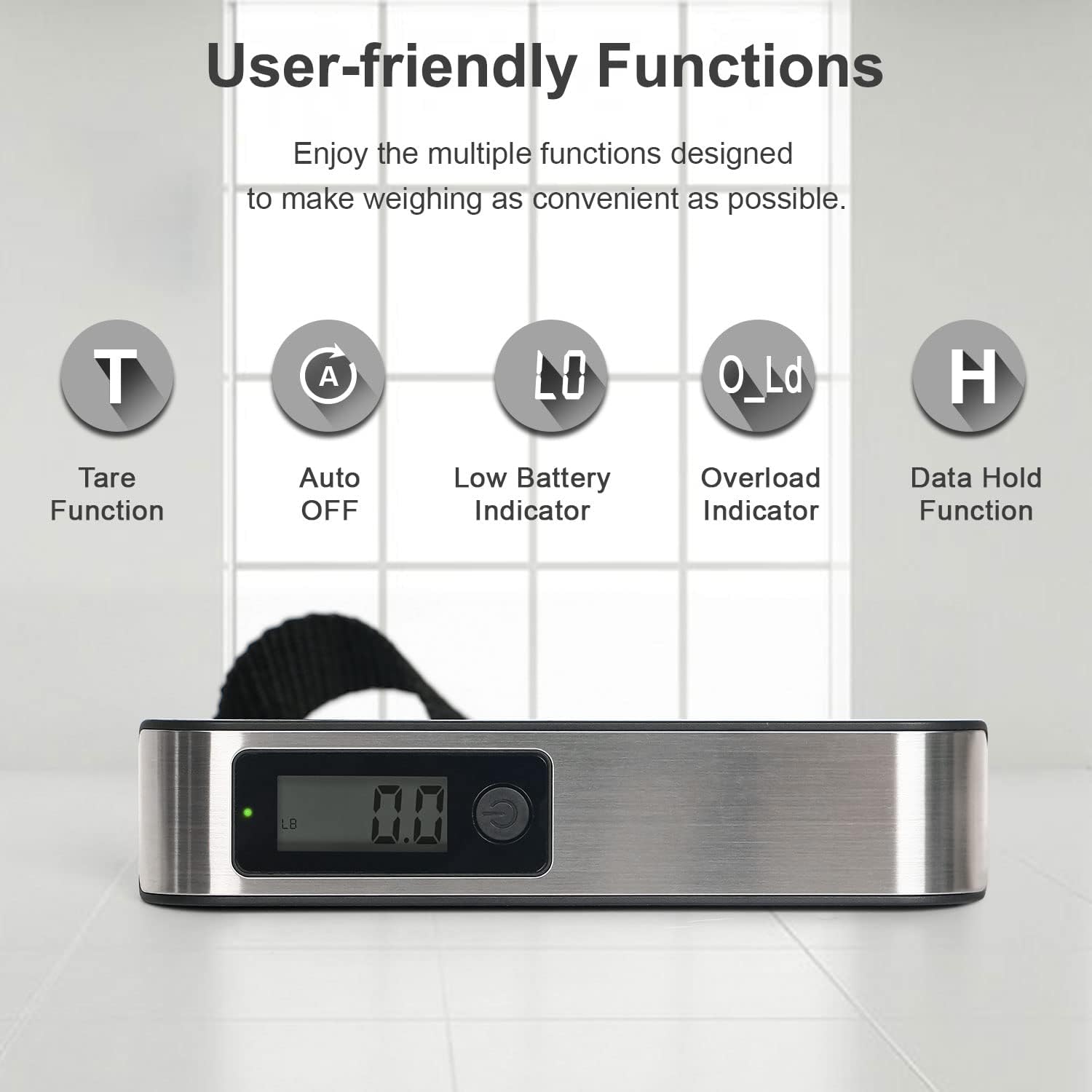 travel inspira Luggage Scale, Portable Digital Hanging Baggage Scale for Travel, Suitcase Weight