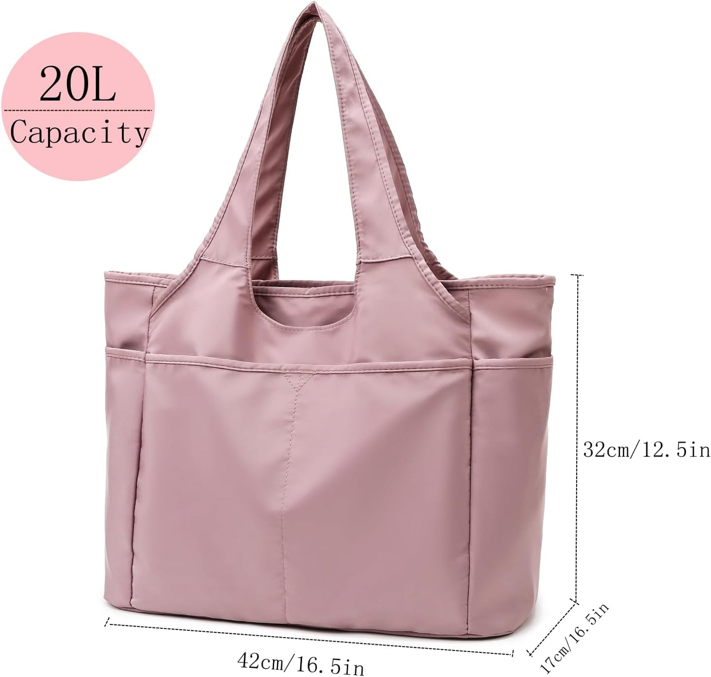 SOYMWIN Tote Bag for Women,Large Tote Bag with Compartments and Multiple Pockets,Quilted Shoulder
