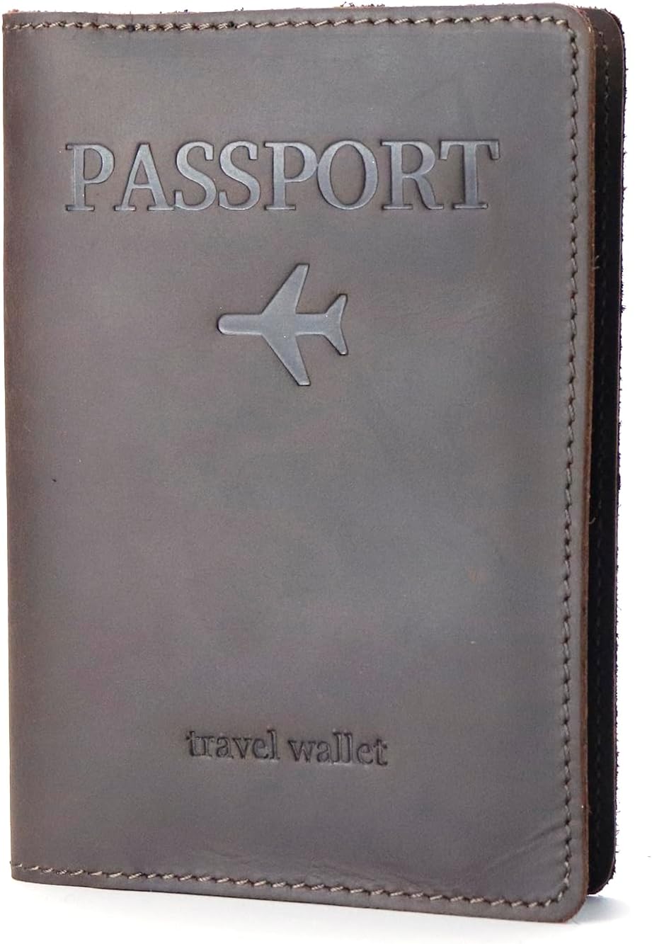 Passport Holder & Travel Wallet with RFID Protection – Premium Leather Organizer (Coffee)
