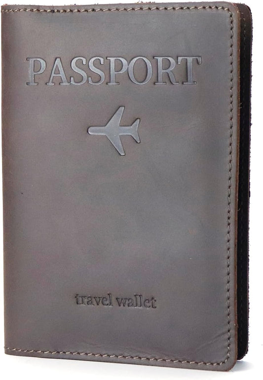 Passport Holder & Travel Wallet with RFID Protection – Premium Leather Organizer (Coffee)