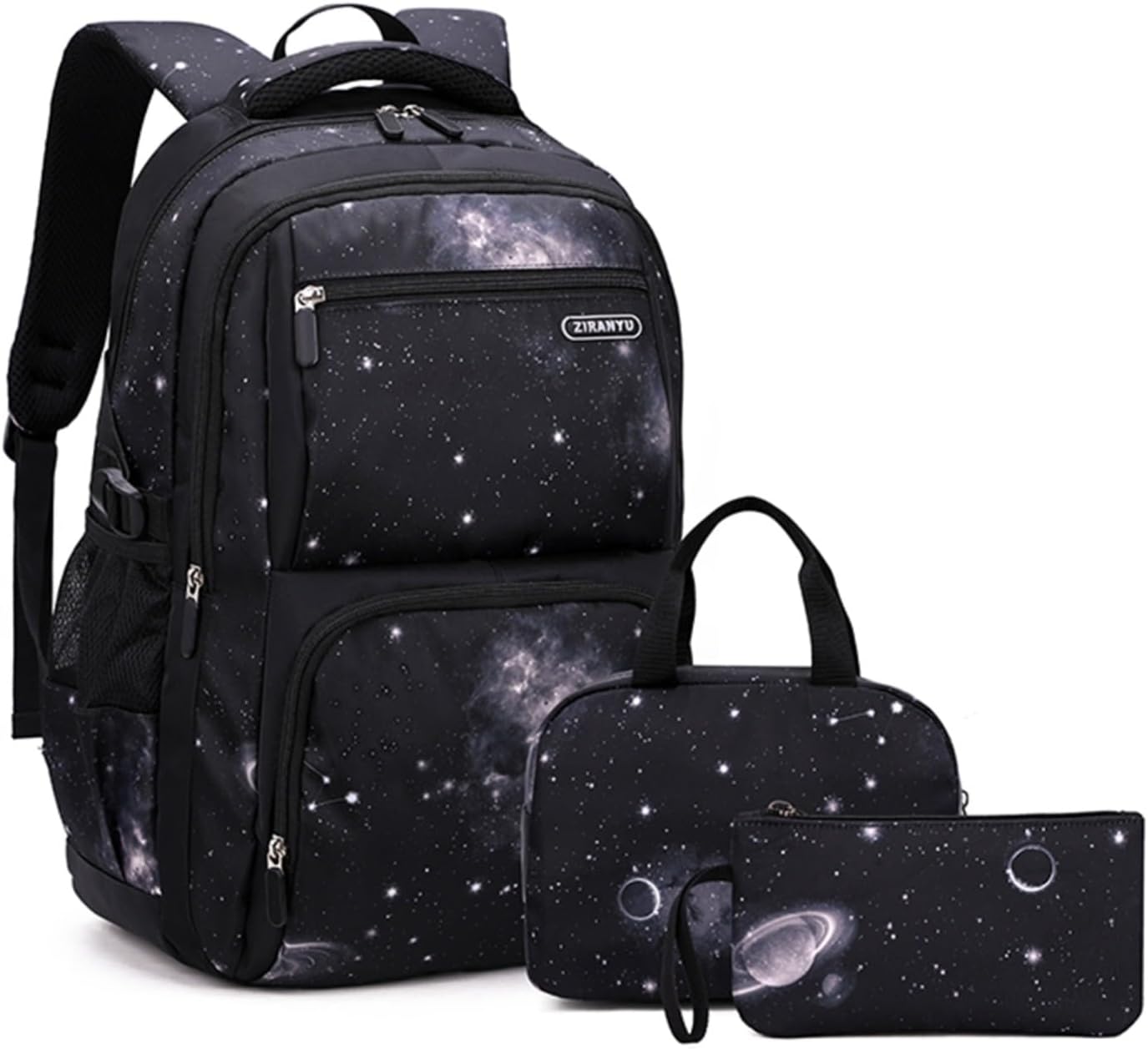 MITOWERMI Boys Backpacks for Primary Junior School Kids Backpack with Lunch Box Galaxy Space Bookbags for Boys Girls