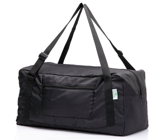 HOLYLUCK Foldable Travel Duffel Bag Luggage for Gym - black