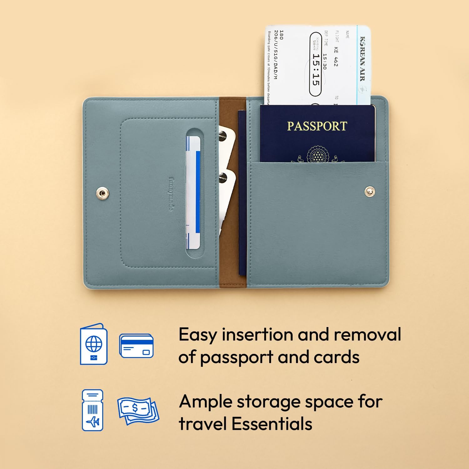 carrotez Family Travel Document Organizer – Premium RFID Blocking Leather Passport Holder & Wallet
