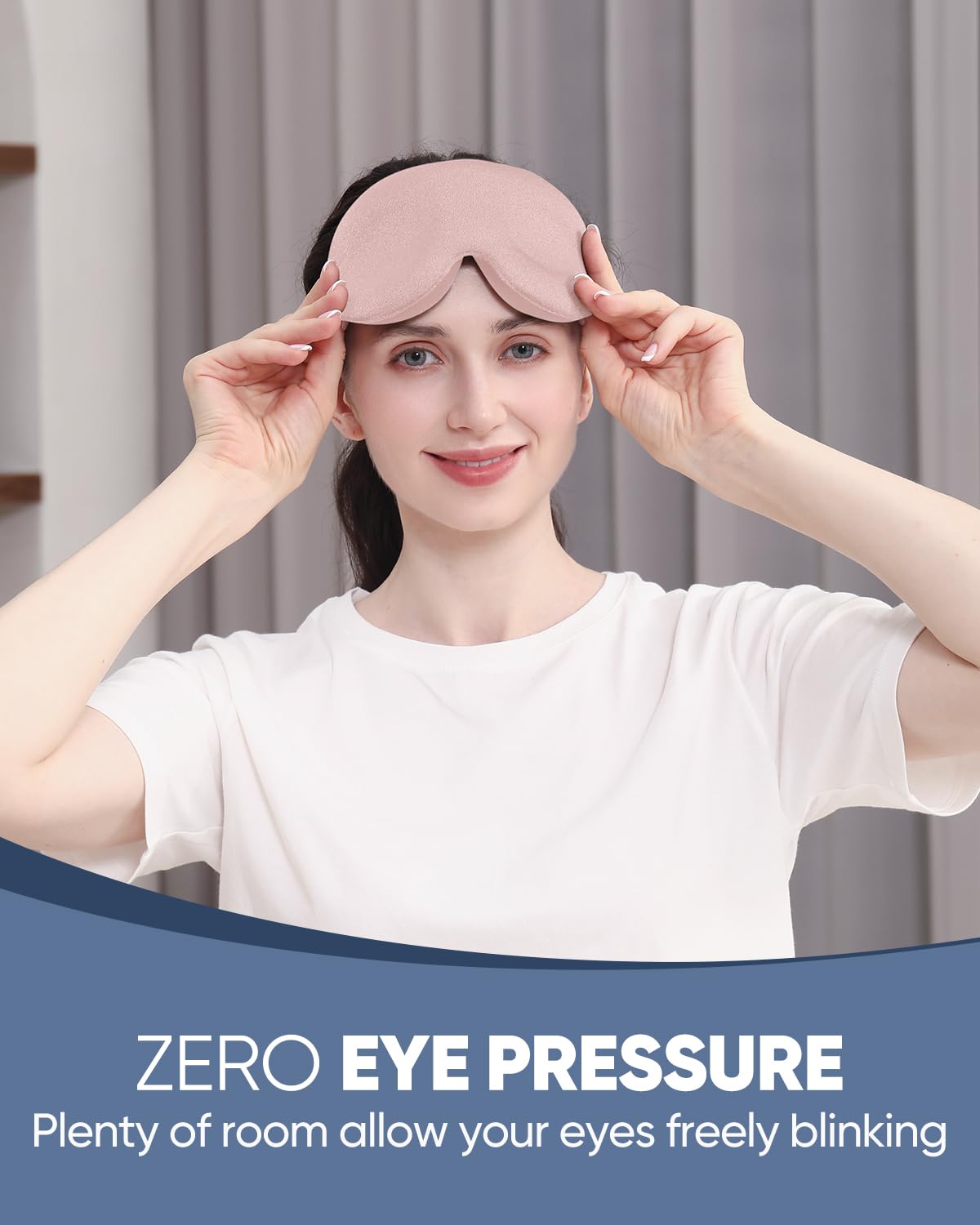 MZOO Luxury Sleep Mask for Women Men Patented Light Blocking Design