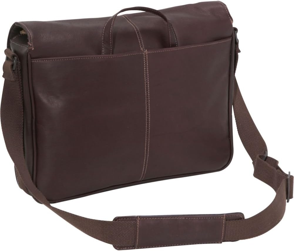 Kenneth Cole REACTION Risky Business Messenger Full-Grain Colombian Leather Crossbody Laptop Case & Tablet Day Bag