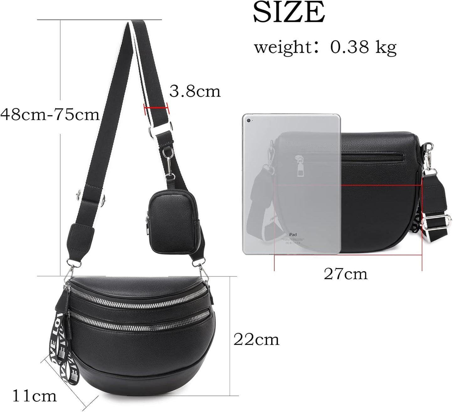 Fanny Pack Crossbody Bags for Women Men - Small Cross Body Bag Purses PU leather Belt Bag - Fashion