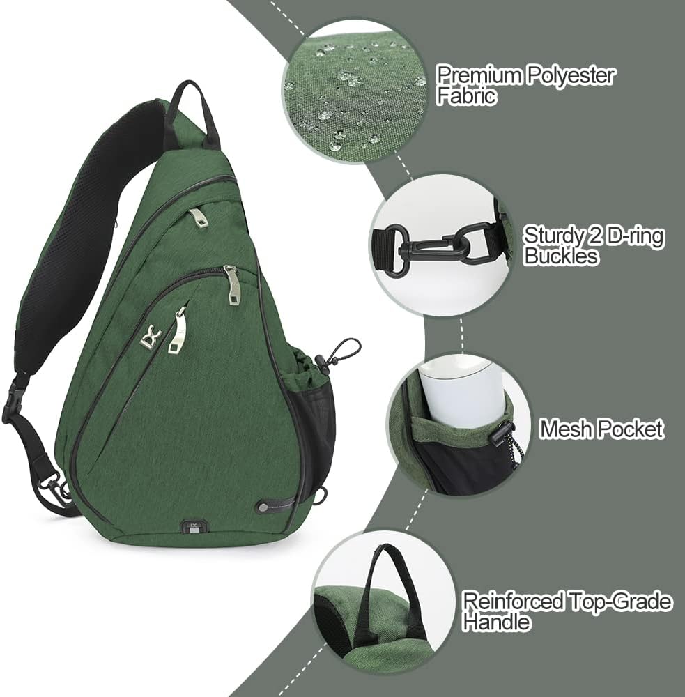 INOXTO Sling Bag, Multipurpose Crossbody Shoulder Bag for Men and Women