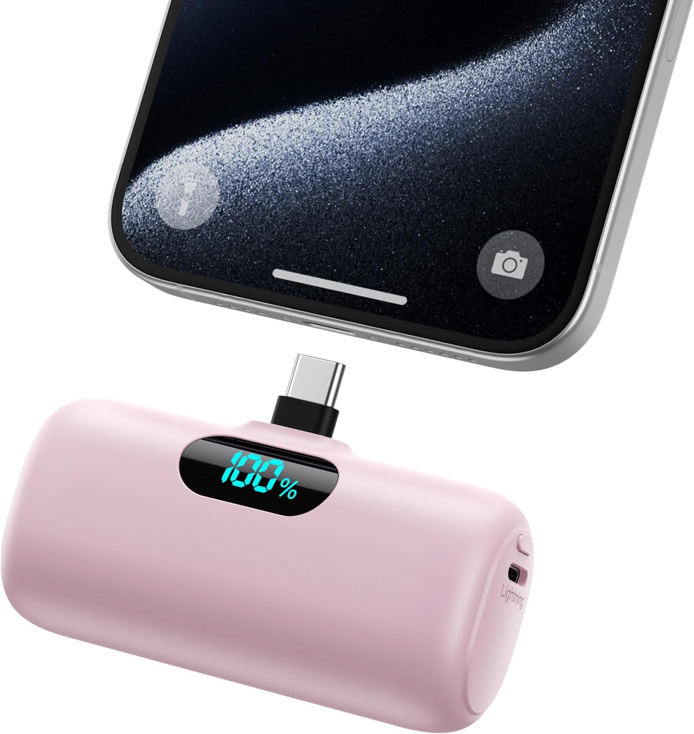 Mini Portable Charger USB C Power Bank,Upgraded 5000mAh PD Fast Charging Battery Pack Built-in USB-C Connector Travel Essential for iPhone17/17Pro/17Pro Max/Air/16 Plus/16Pro Max/15 Series,Android etc