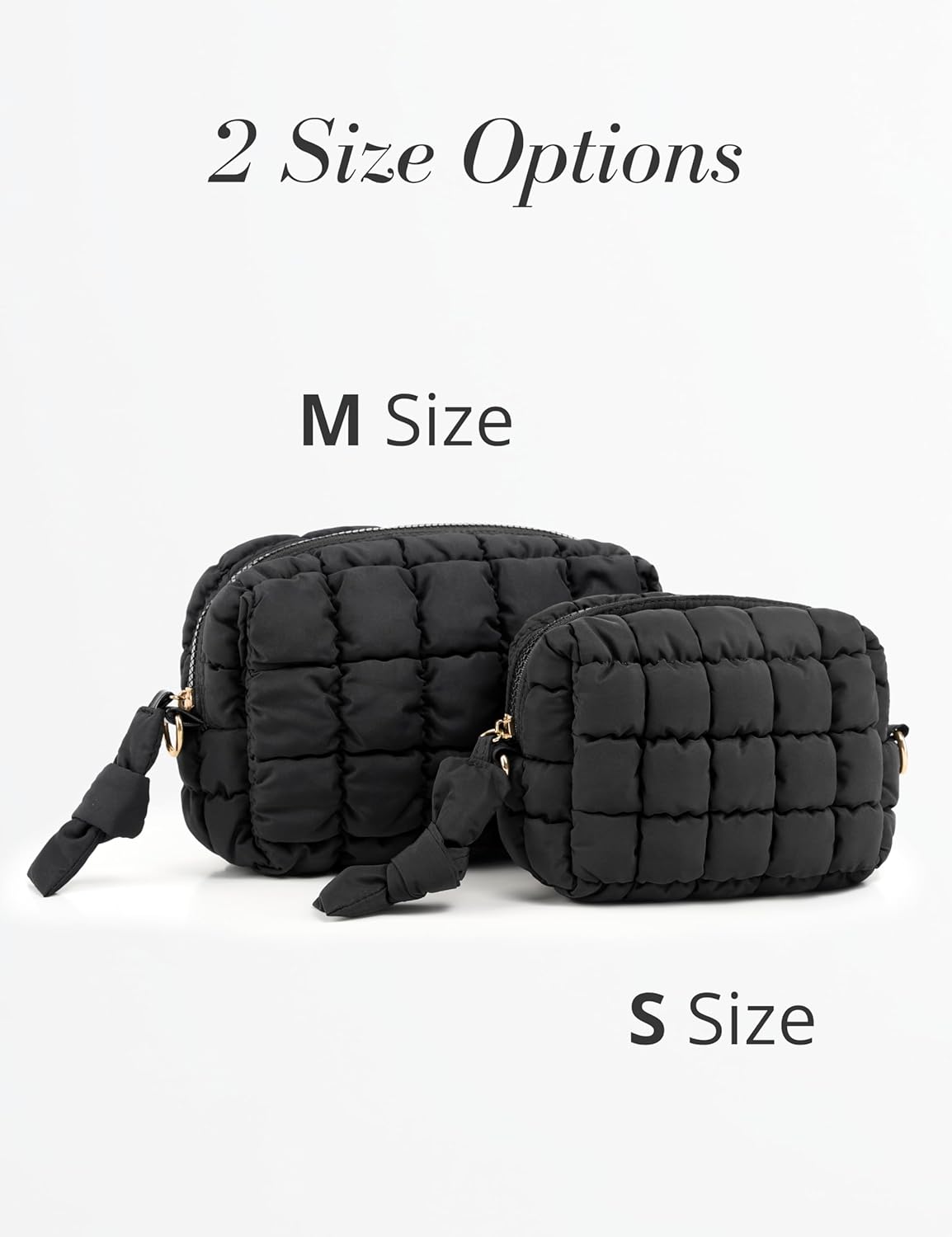 Yarnic Quilted Makeup Bag Cosmetic Bag, Travel Toiletry Bag for Women, Cute Makeup Bag Organizer