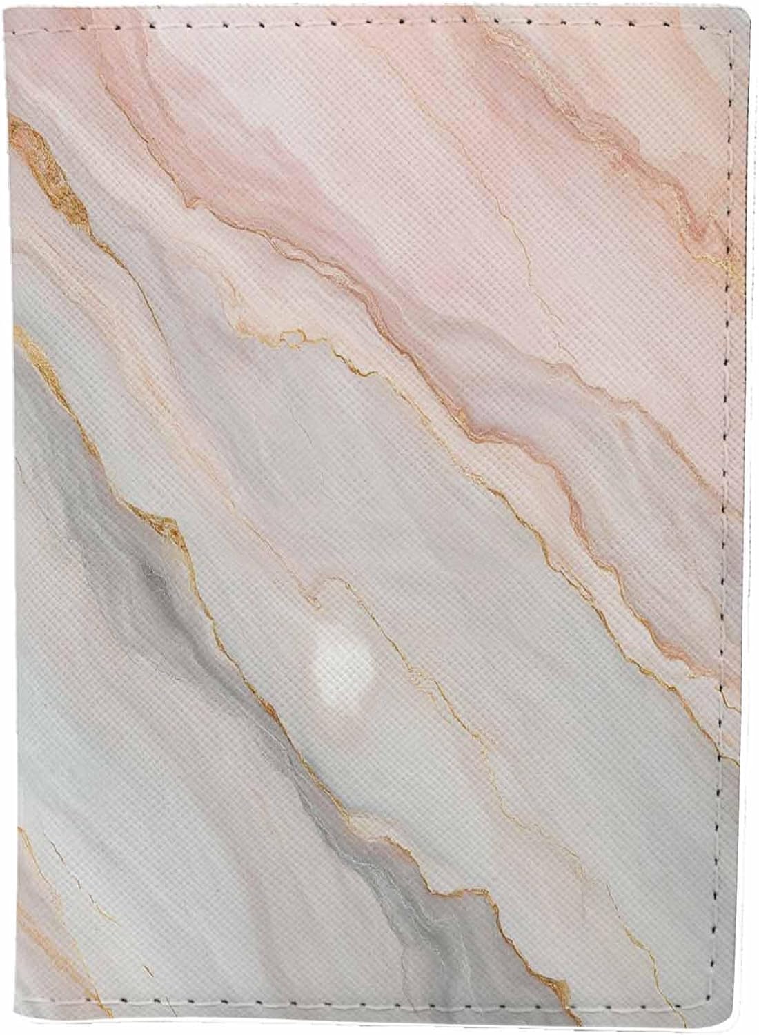Marble Passport Holder for Travel Nature Light Stone Rock Texture PU Leather Passport Cover Wallet Cute Passport Card Holder for Women and Men