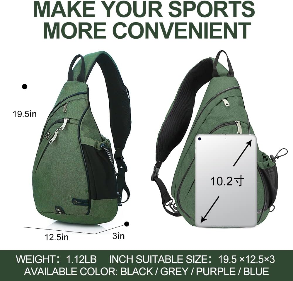 INOXTO Sling Bag, Multipurpose Crossbody Shoulder Bag for Men and Women