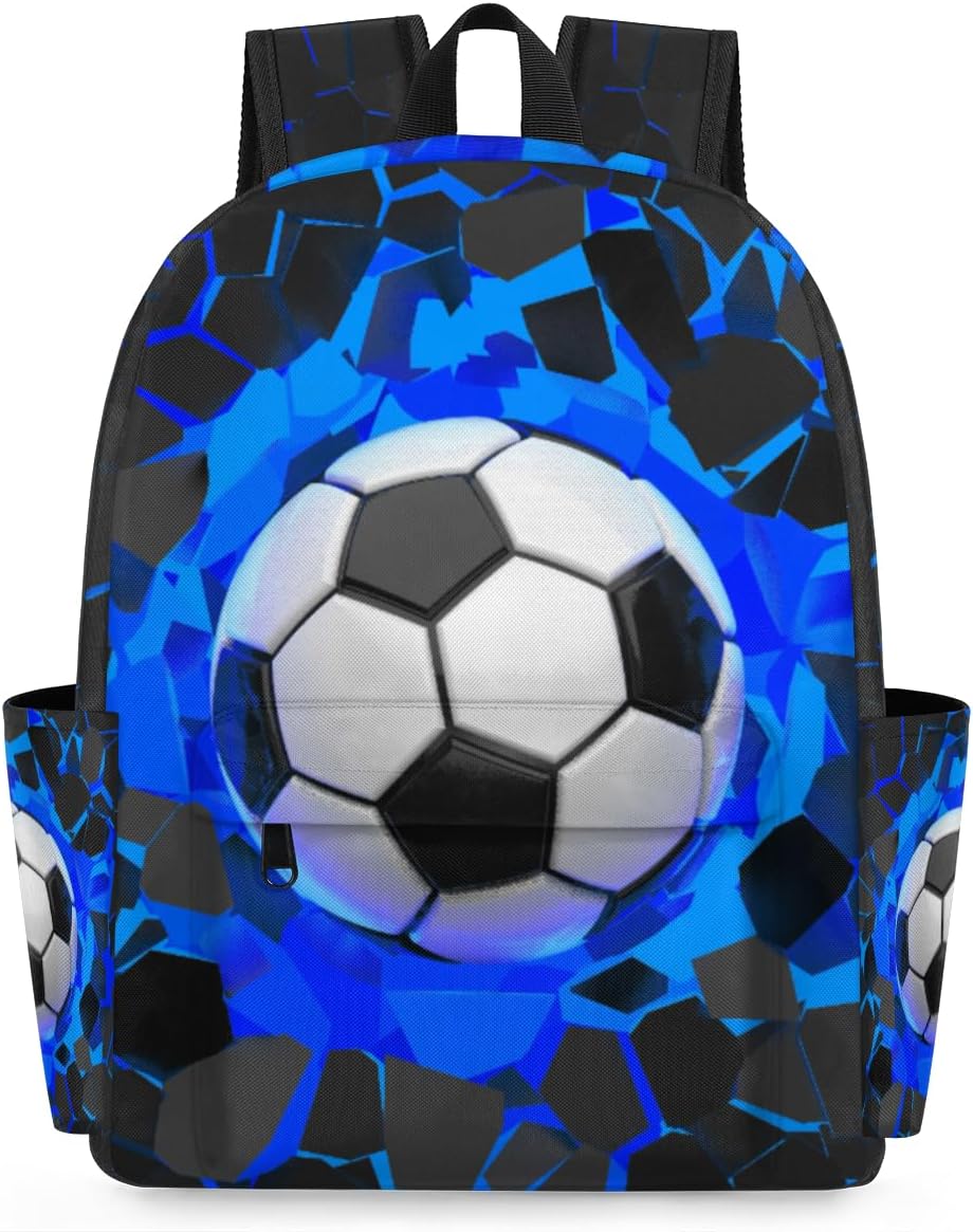 Sport Football Ball Kids Backpack for Boys Girls Soccer Sport Preschool Toddler Backpack Kindergarten Nursery Bookbag Travel Children Lightweight School Bag