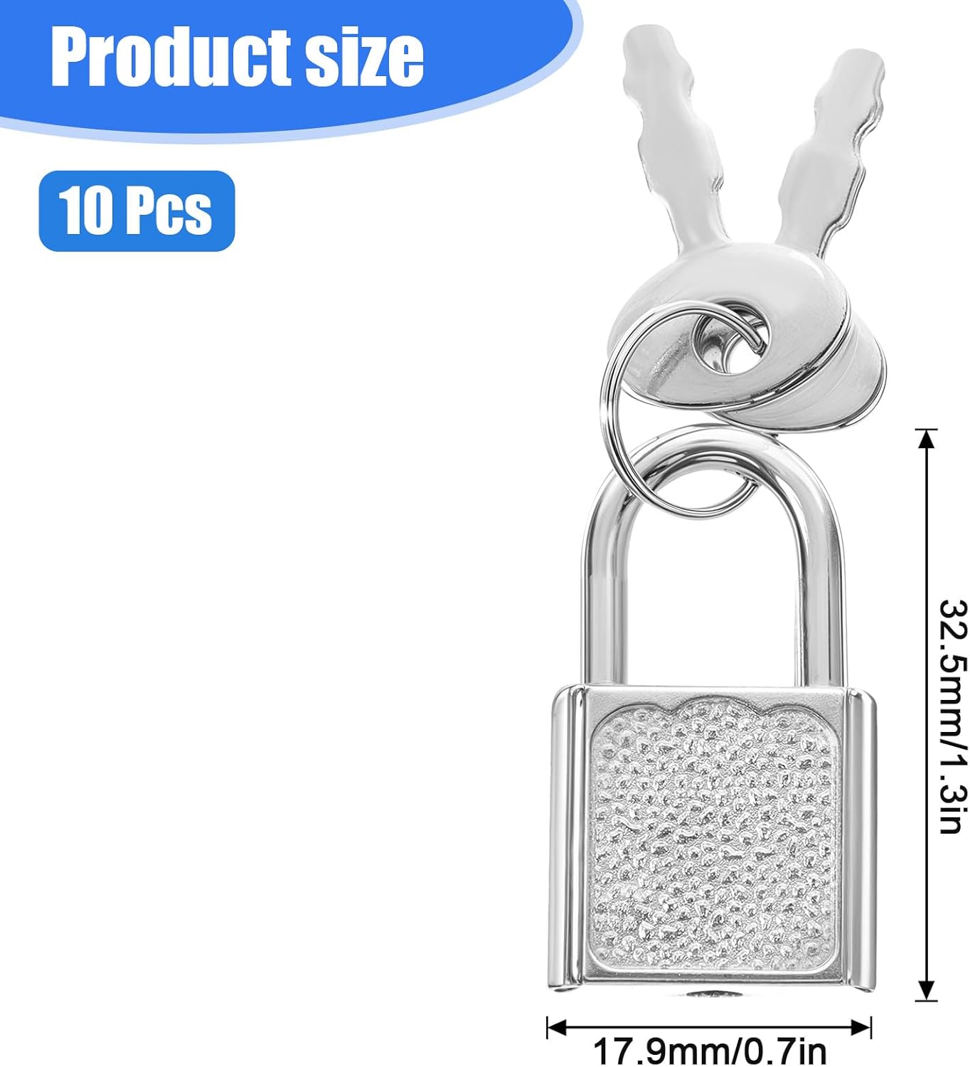 10pcs Mini Cute Diary Padlocks Mini Locks with Keys Small Luggage Locks with Keys Tiny Padlock Silver Suitcase Lock for Jewelry Boxes Travel Backpack Decor