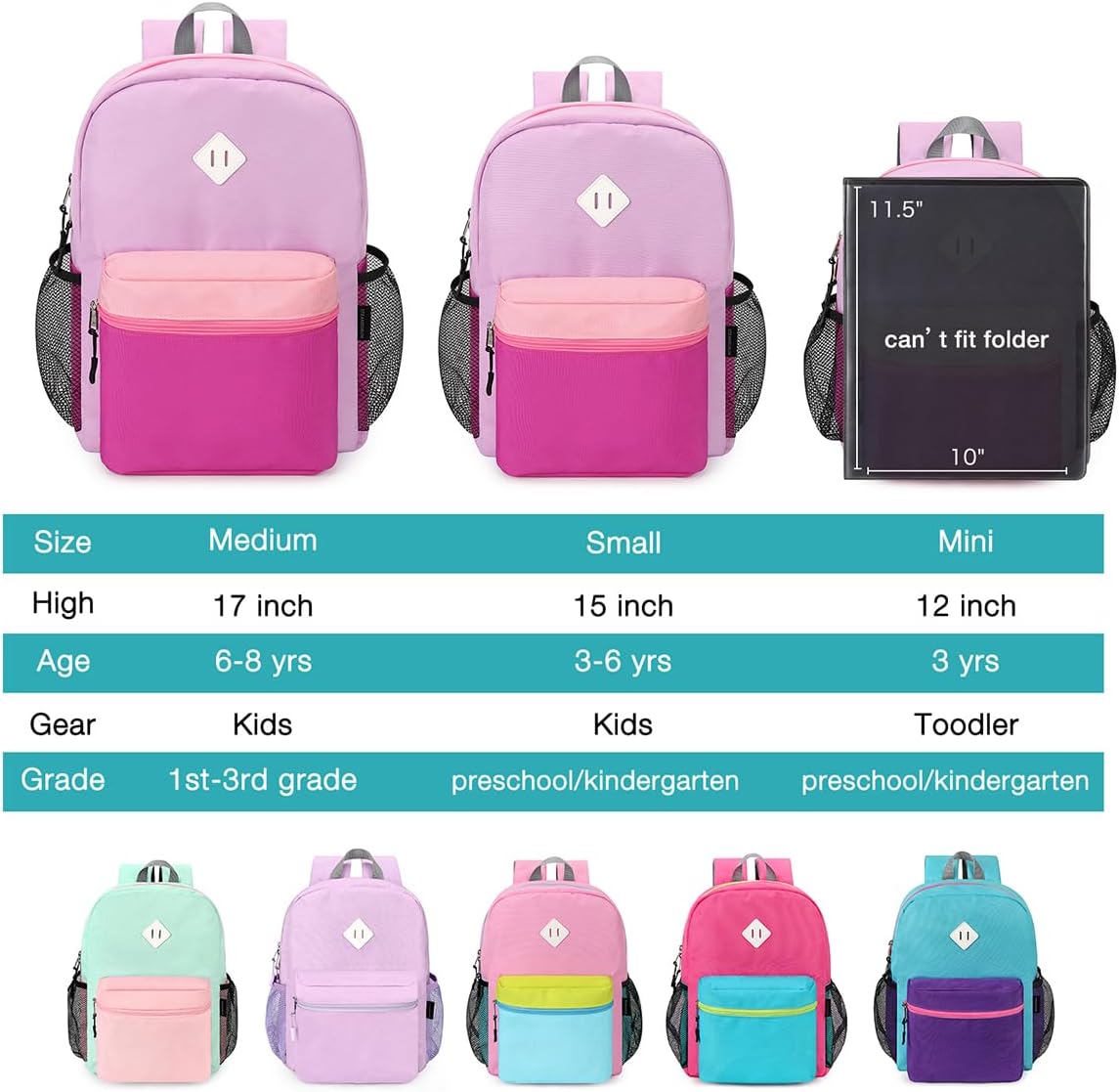 STEAMEDBUN Toddler Backpack for Girls 2-4, Kindergarten & Preschool Mini