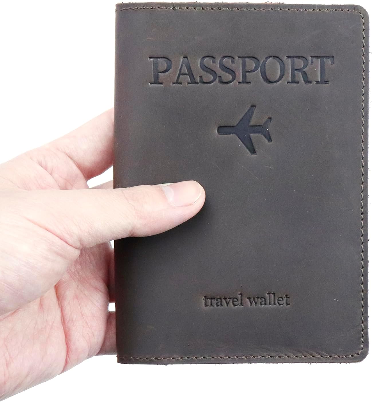 Passport Holder & Travel Wallet with RFID Protection – Premium Leather Organizer (Coffee)