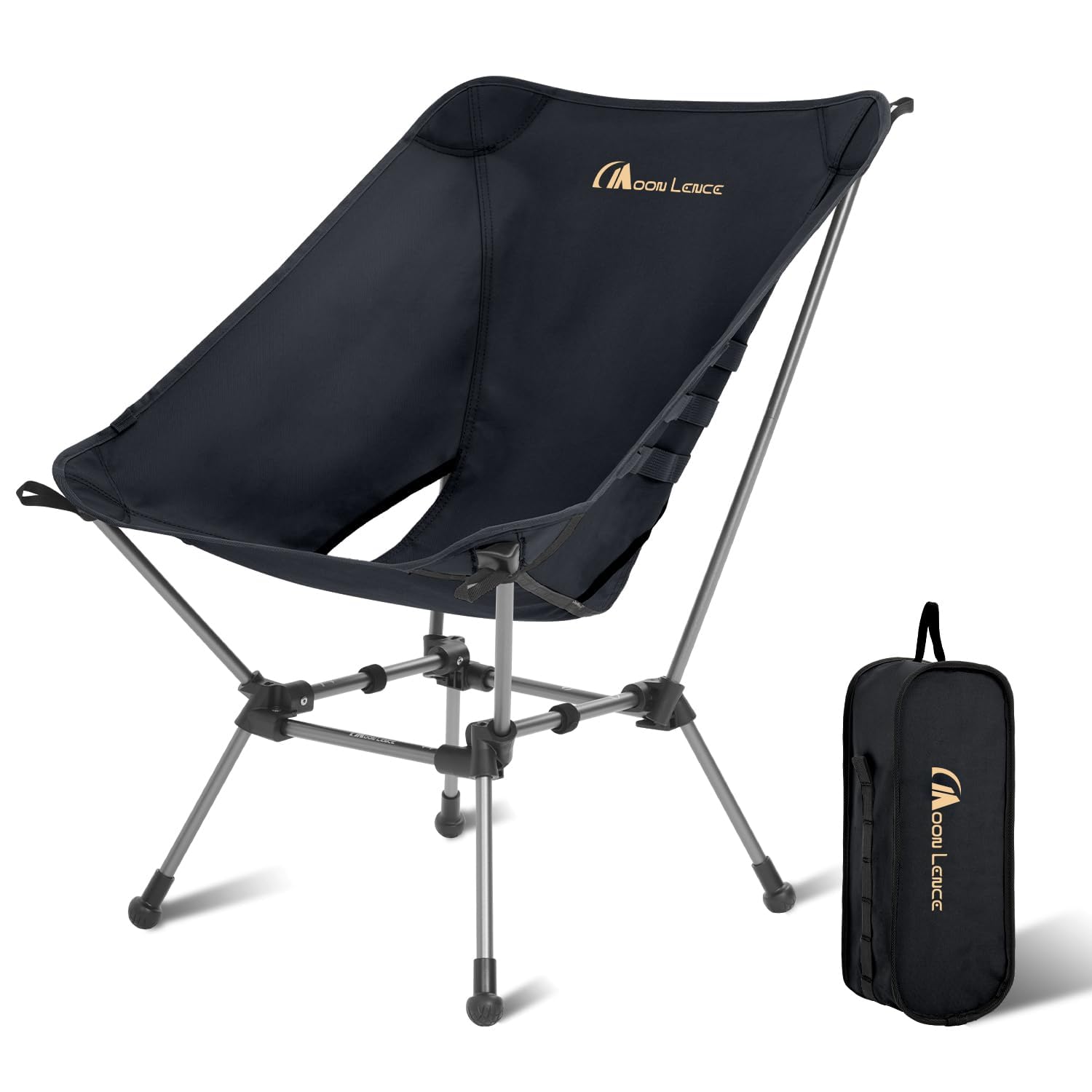 MOON LENCE Portable Camping Chair Plus, Larger & Roomier, Compact and Lightweight, Folding Chair