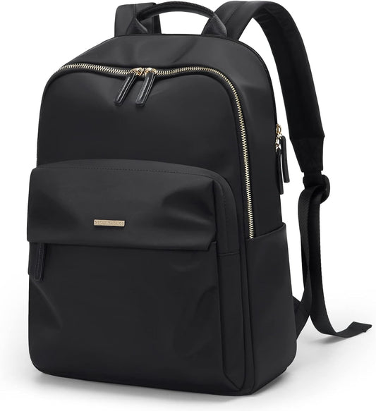 GOLF SUPAGS Laptop Backpack for Women Fits 14 Inch Notebook Casual Daypack Purse Work Travel College Bag (Black)