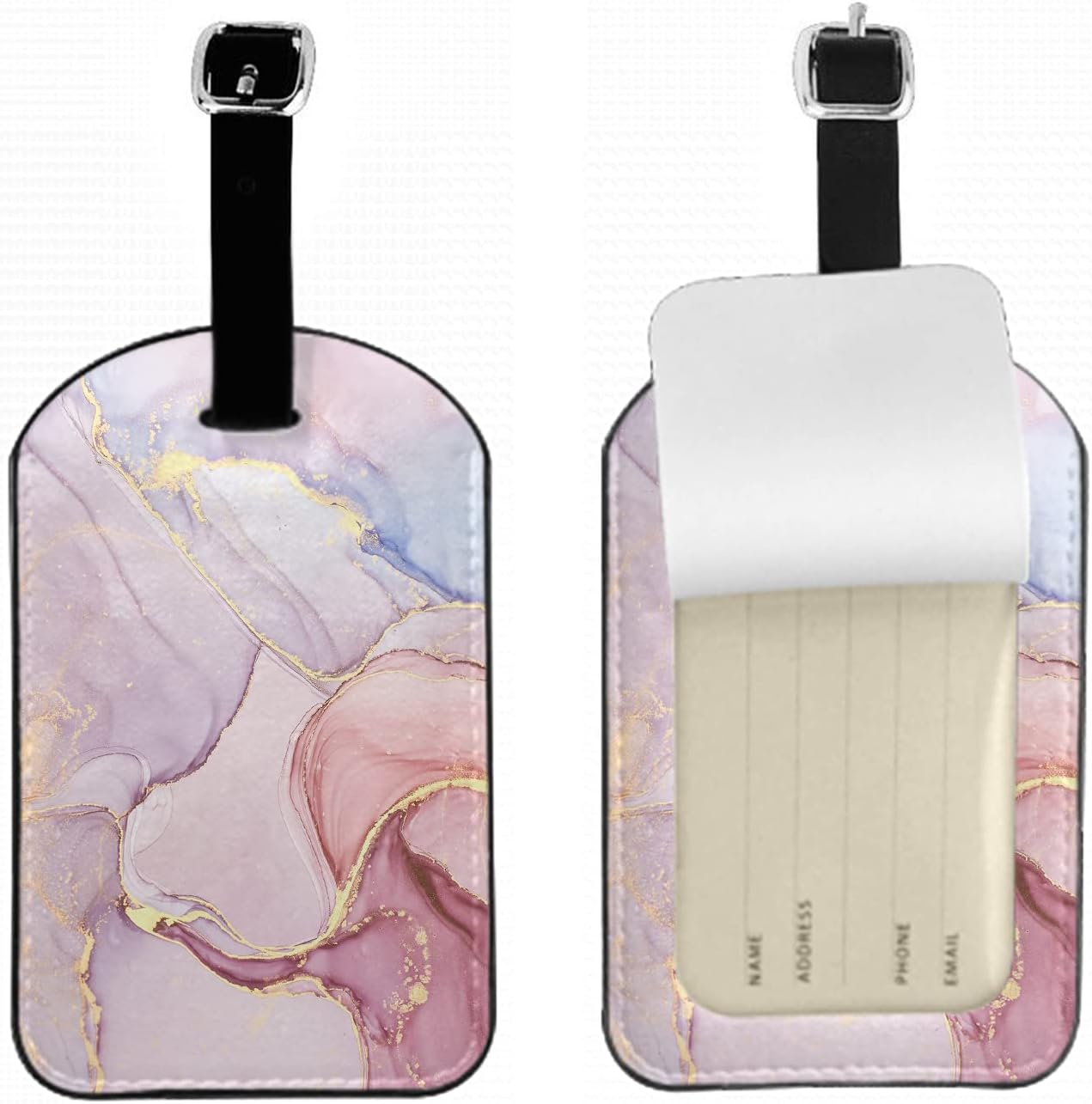 Graffiti Art Graphic Leather Luggage Bag Case Tags Abstract Colorful Mixing Acrylic Paints Baggage Suitcase Labels Name Tags Travel Accessories for Adult Women Men, 1 Pack