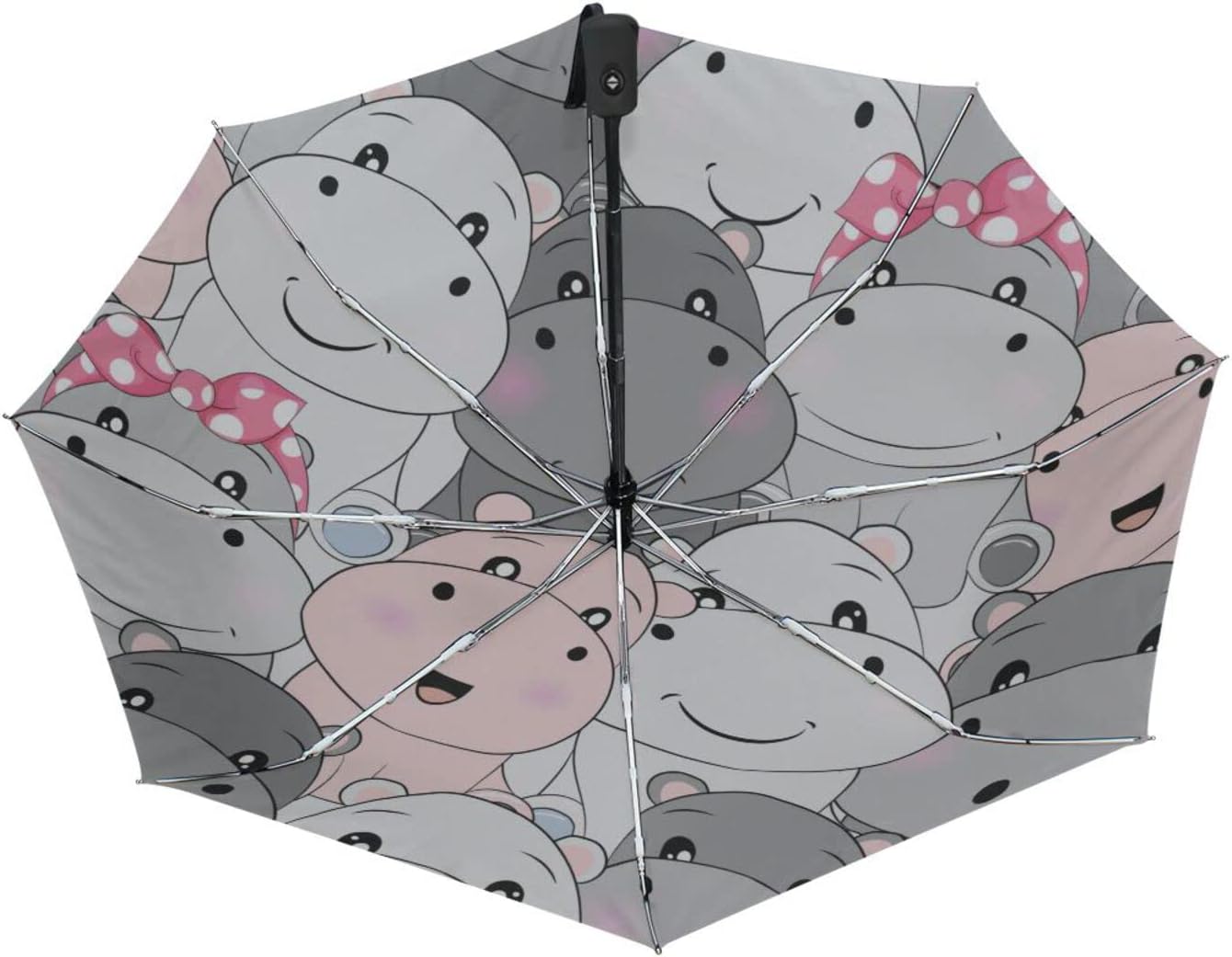 Automatic Umbrella One Touch Auto Open and Close Button Compact Travel Umbrella for Women Men Kid