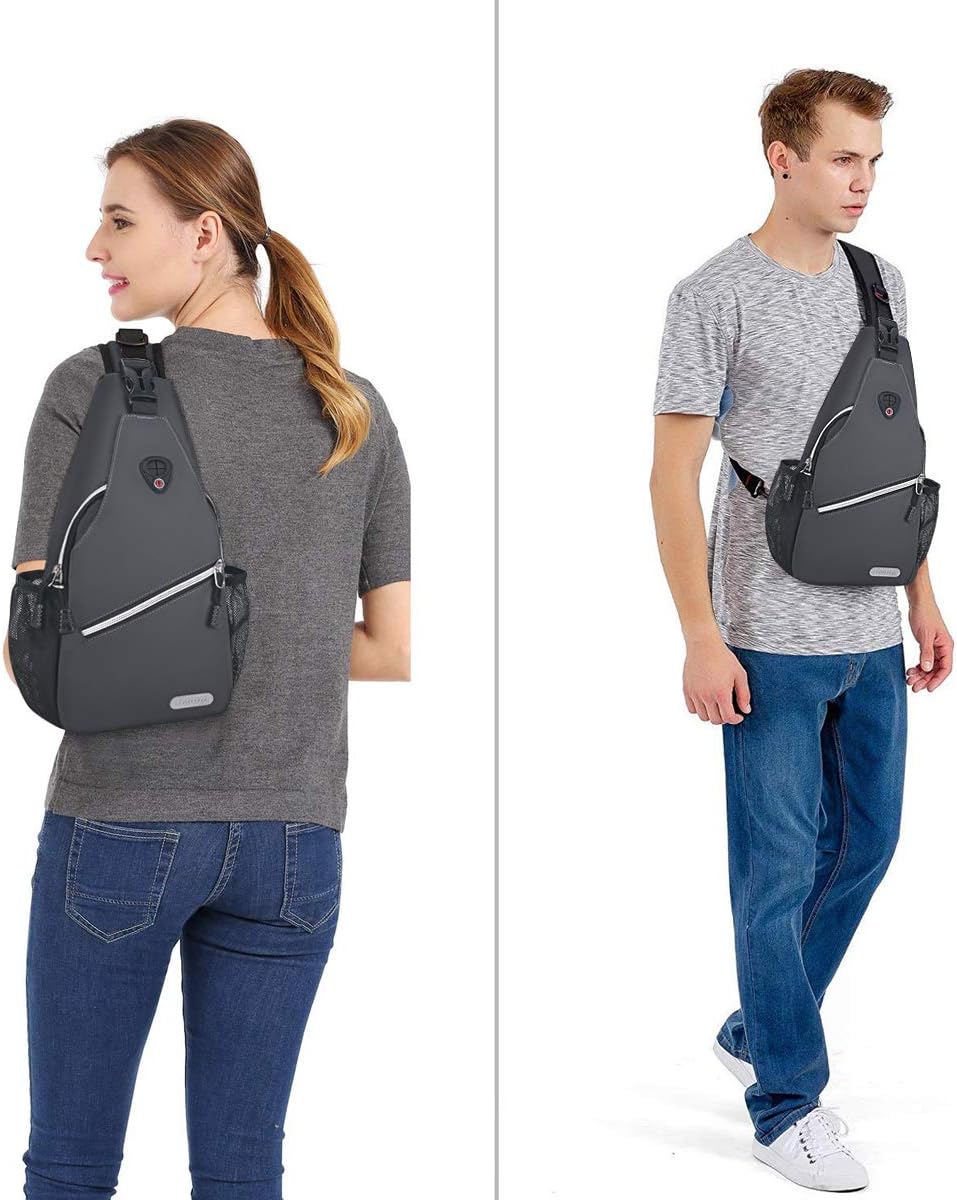 MOSISO Mini Sling Backpack,Small Hiking Daypack Travel Outdoor Casual Sports Bag, Space Gray