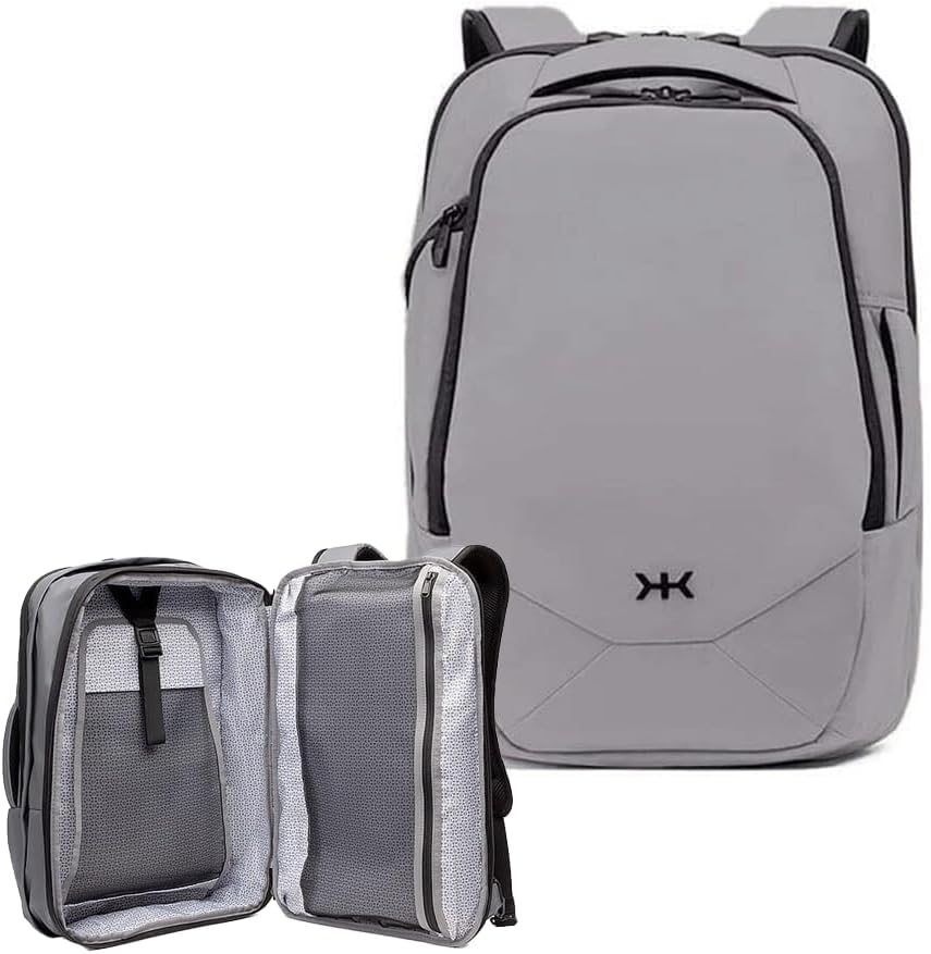 Knack Small Series 2 Laptop Backpack Fits up to 16 Inch Laptops - Knack Bags Carry-On Backpack, TSA Approved, Expandable Travel Backpacks With 2 Day Outfit Capacity, Alloy Gray