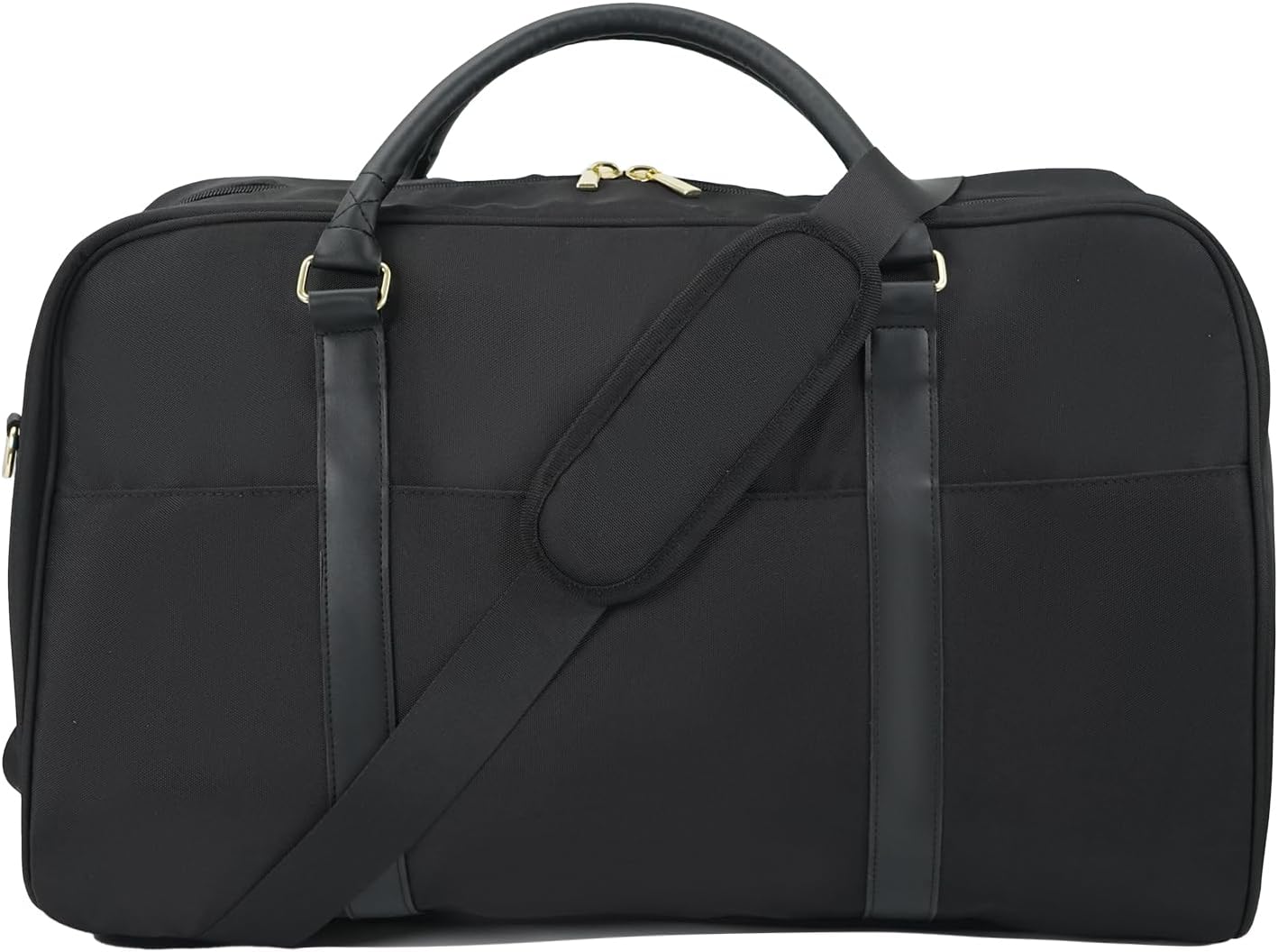 Travel Duffle Bag for Women & Men - Weekender Overnight Bag, Large Carry-On Gym Bag, Sports Duffel, Hospital Bag, Yoga Tote,Work Bag & Trolley Sleeve (Black)