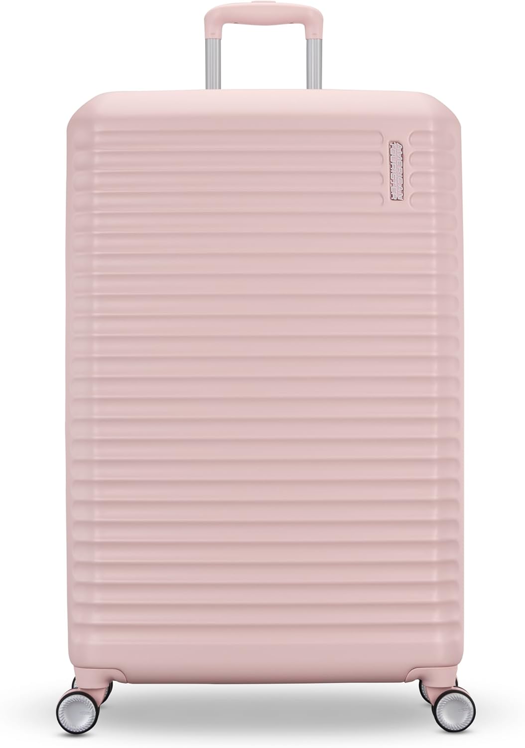 American Tourister Stratum 3.0 Large 28-Inch Spinner, Airline Approved, Durable Hardside Luggage, Expands 1.5", RightHeight™ Adjustable Handle, Pink Blush