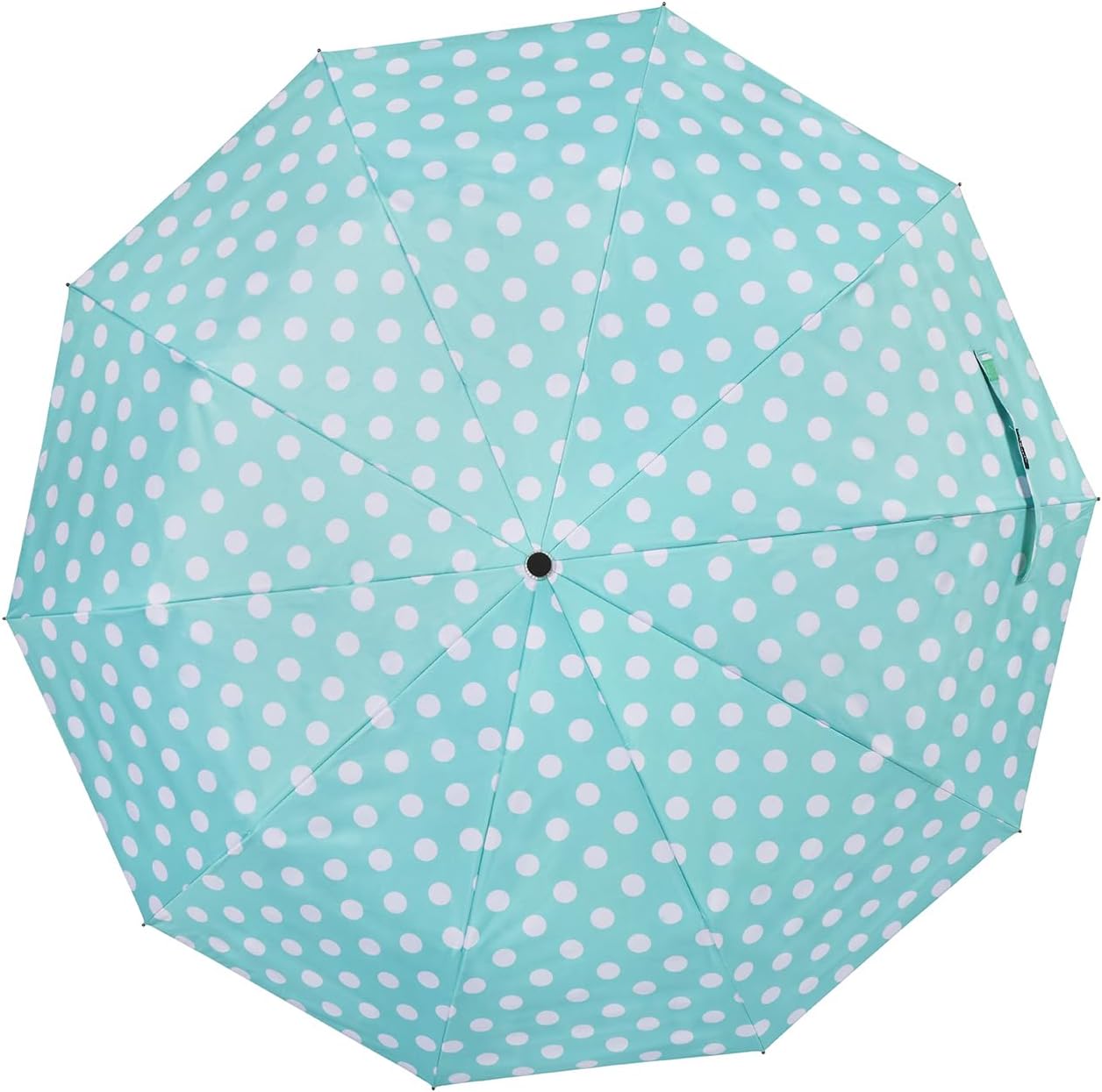 Agaric Cute Polka Dots Large Travel Umbrella for Rain & Sun, 46” UV Protection Auto Open Close Waterproof Folding Umbrella Windproof Compact Umbrella