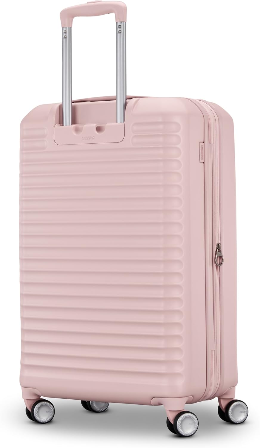 American Tourister Stratum 3.0 Medium 24-Inch Spinner, Airline Approved, Durable Hardside Luggage, Expands 1.5", RightHeight™ Adjustable Handle, Pink Blush