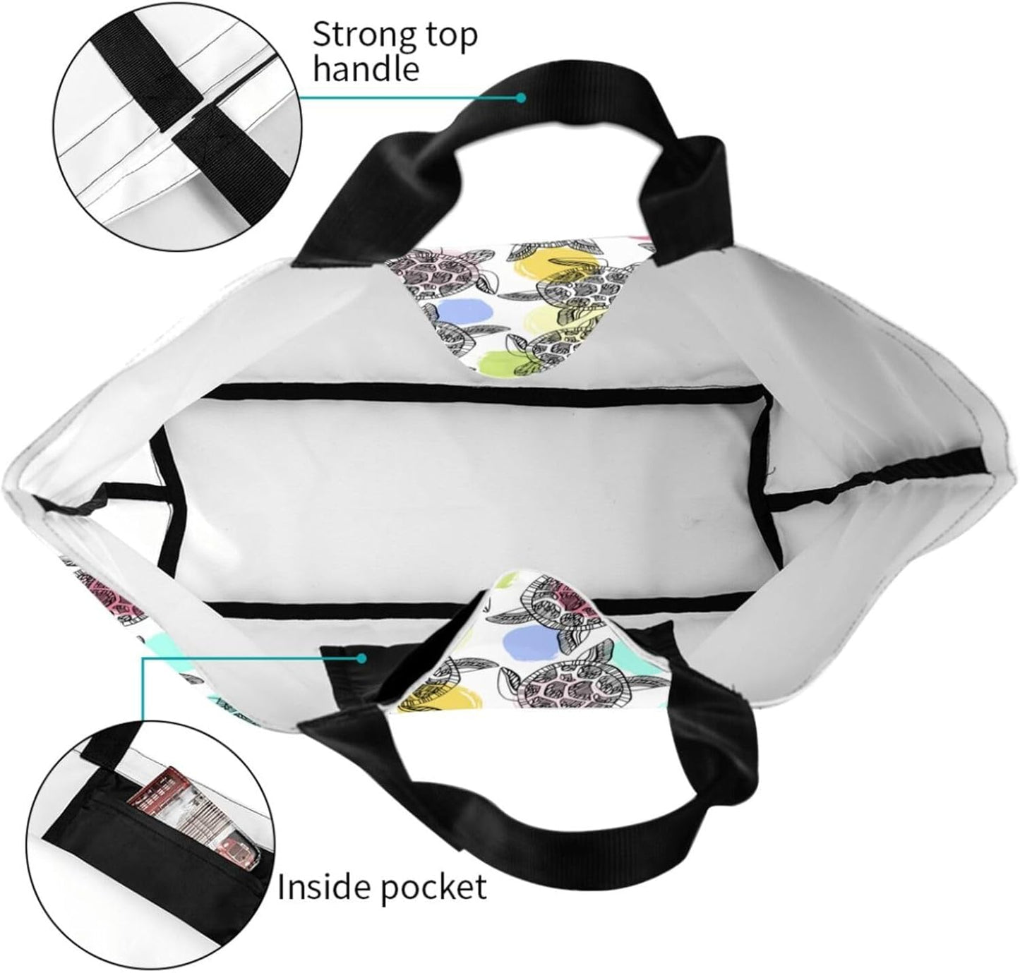 Tote Bag Beach Bag for Women Reusable Grocery Large Shopping Shoulder Bag Travel Handbag