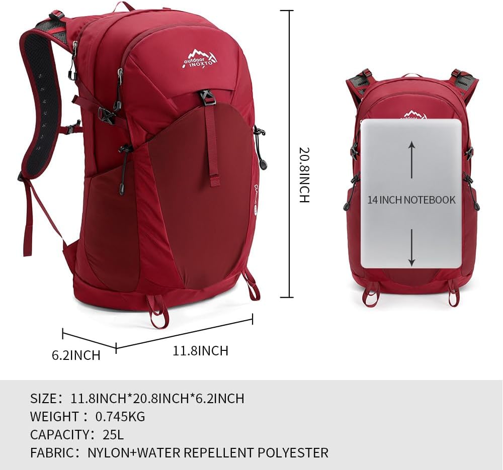 Hiking Hydration Backpack with 3l Water Bladder for Women and Men 25L Water Backpack for Hiking