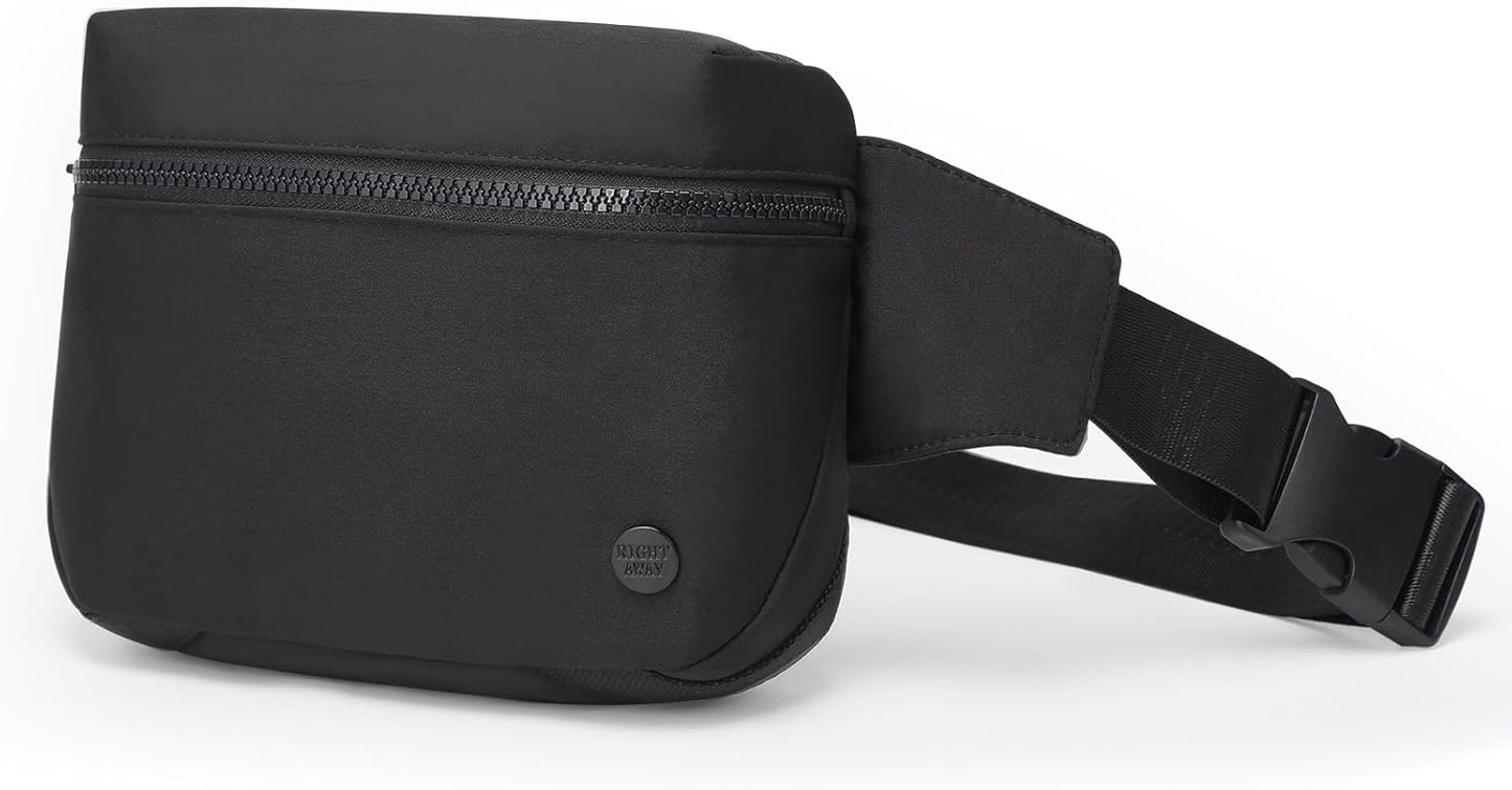 Fanny Packs for Women，Waterproof Belt Bag Travel Bum Bags for Crossbody，Small Waist bag Fashion Waist Packs with Adjustable Strap for Hiking, Running（Black）