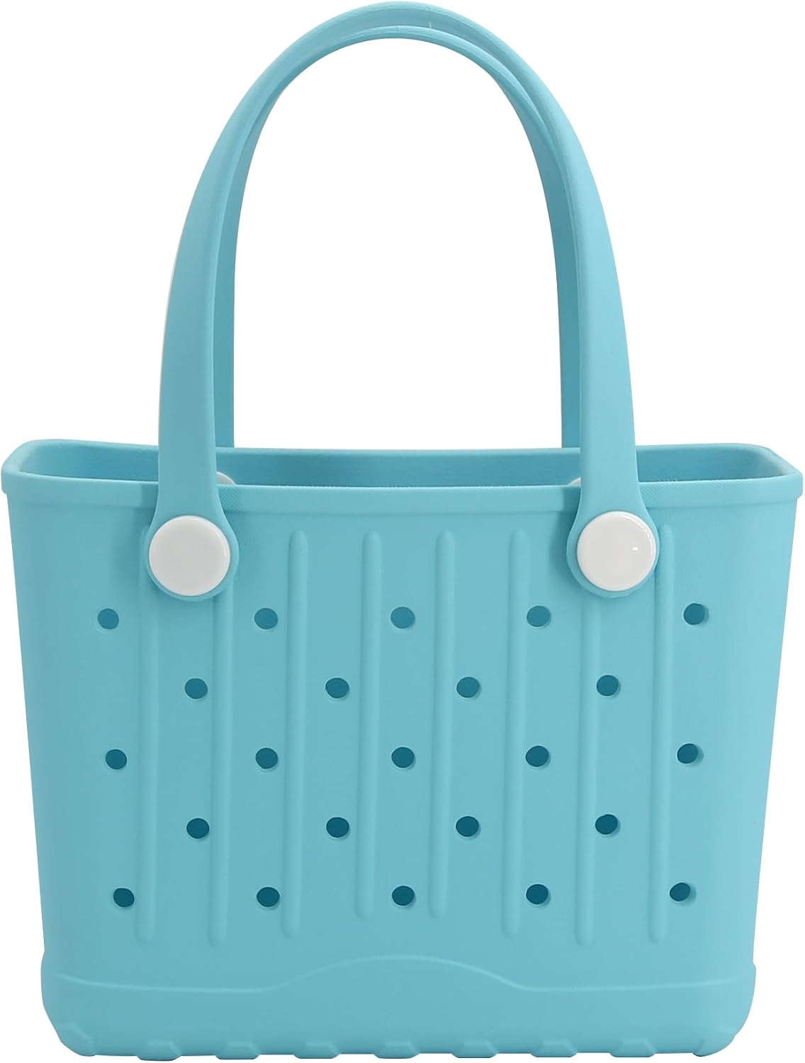 Rubber Tote Bag Small Beach Bag Waterproof Travel Bags Washable Tote Portable Open Handbag for Sports Beach Boat Outdoor
