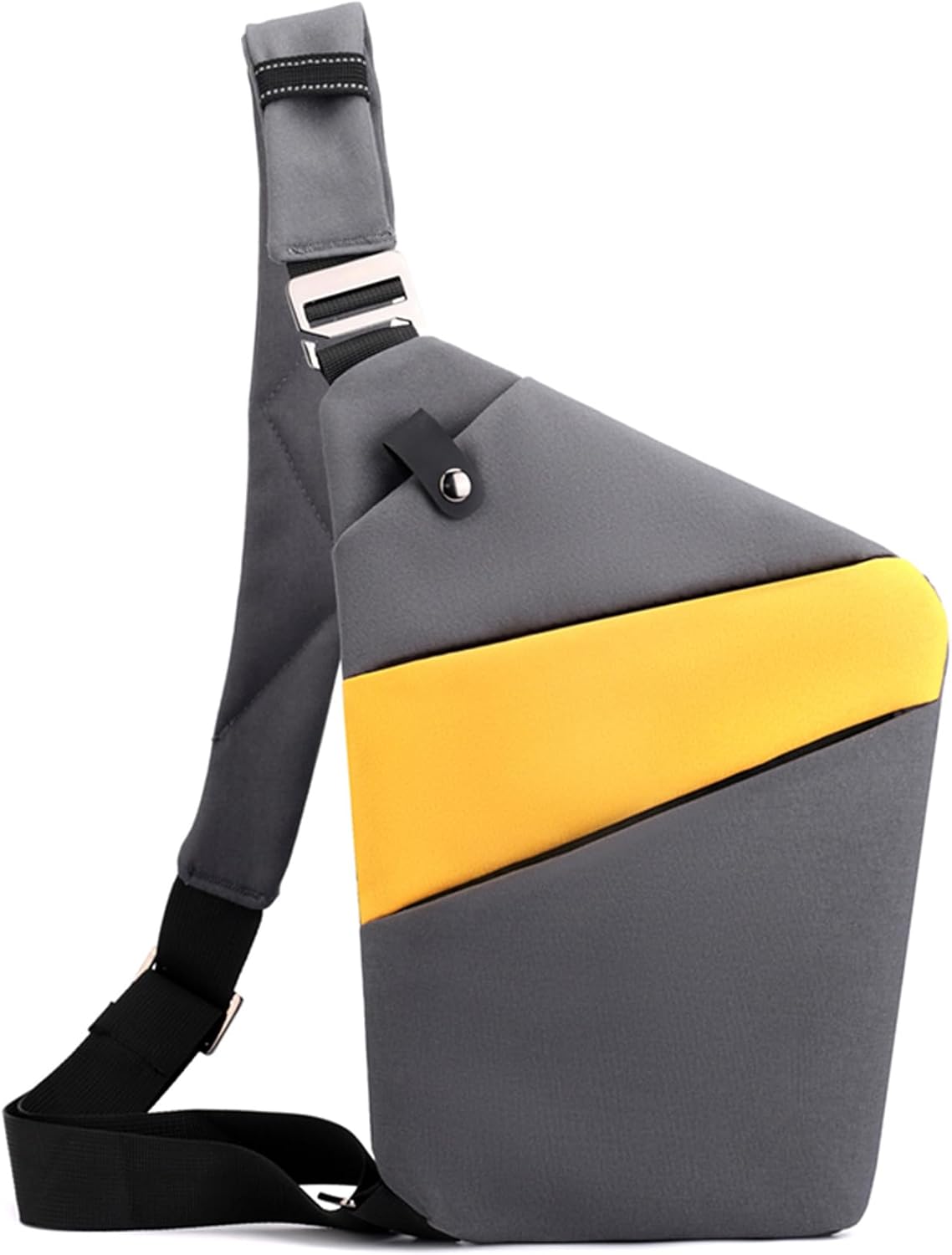 Anti Theft Crossbody Bags for Women, 2025 New Anti-Theft Travel Bag, Shoulder Bag Anti-theft Design for Travel, Sport (Gray Yellow - Left Shoulder)