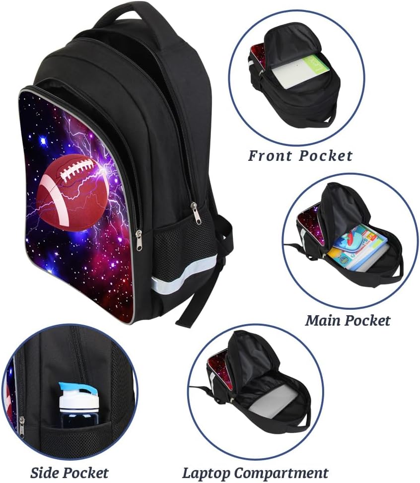 Luminous 3D Print School Backpack Large Capacity Lightweight Students Bookbag for Kids