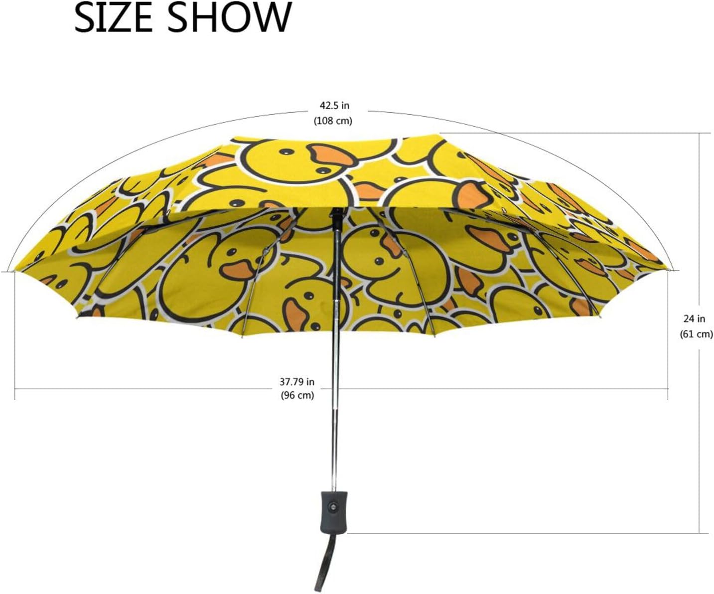 Automatic Umbrella One Touch Auto Open and Close Button Compact Travel Umbrella for Women Men Kid