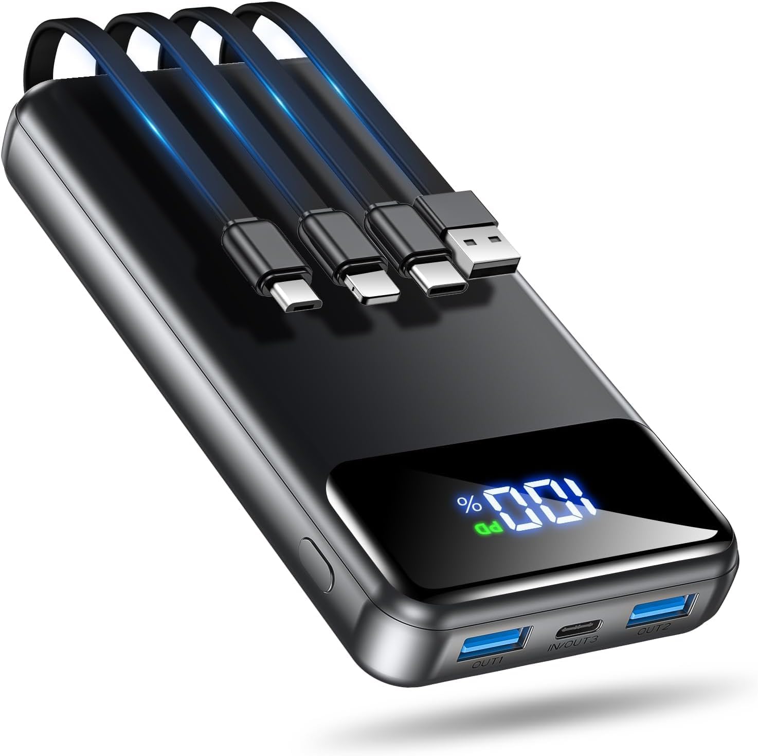OHOVIV Portable Charger Power Bank 50000mAh,4 Built-in Cables Battery Pack